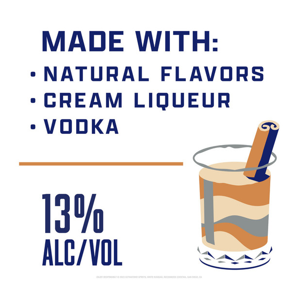 Cutwater White Russian Strawberry - 4-PK - Aluminum