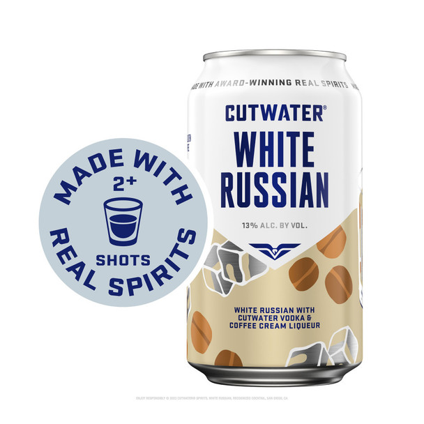 Cutwater White Russian Strawberry - 4-PK - Aluminum