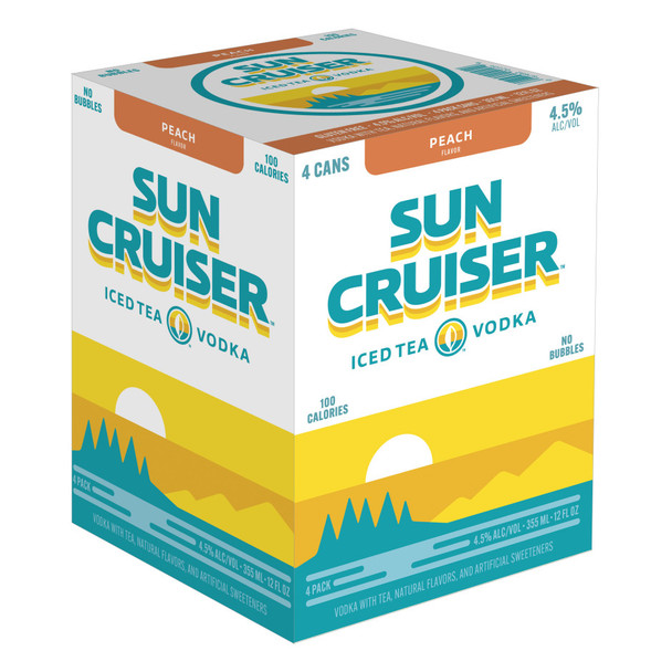 Sun Cruiser Vodka Peach Tea - 4-PK - Aluminum