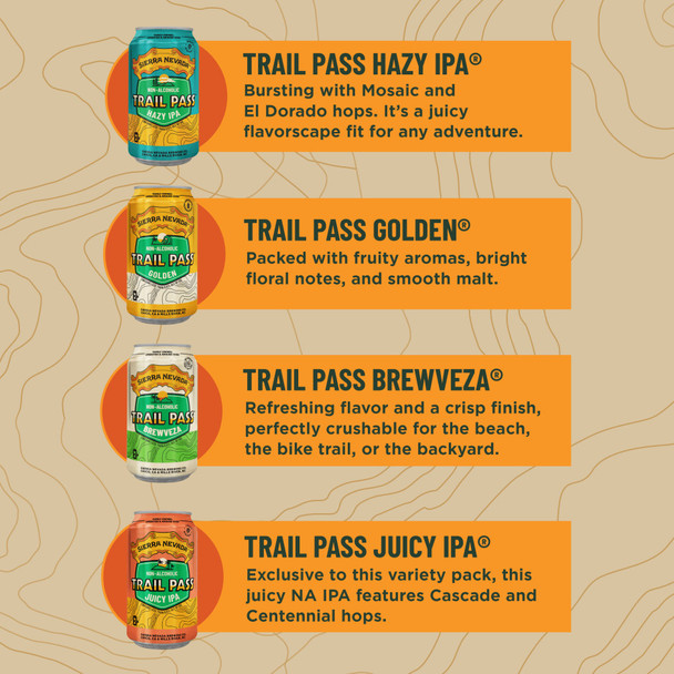 Sierra Nevada Trail Pass IPA Variety Pack Non Alcoholic - 12-PK - Aluminum