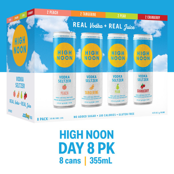 High Noon Vodka Day Variety Pack - 355 mL - 8-PK - Aluminum