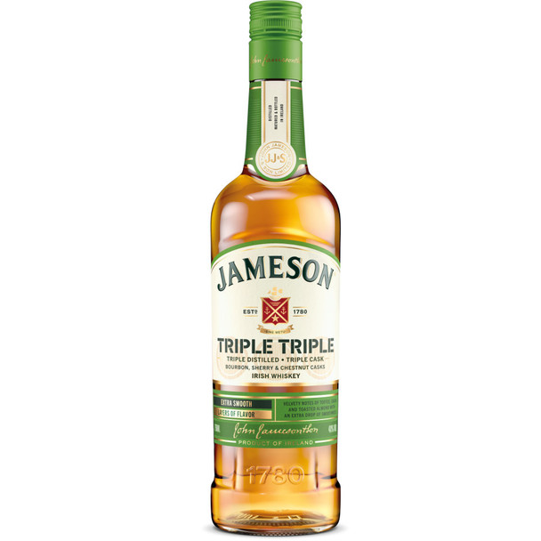 Jameson Triple Triple Blended Irish Whiskey - 750 mL - 750ML - Glass