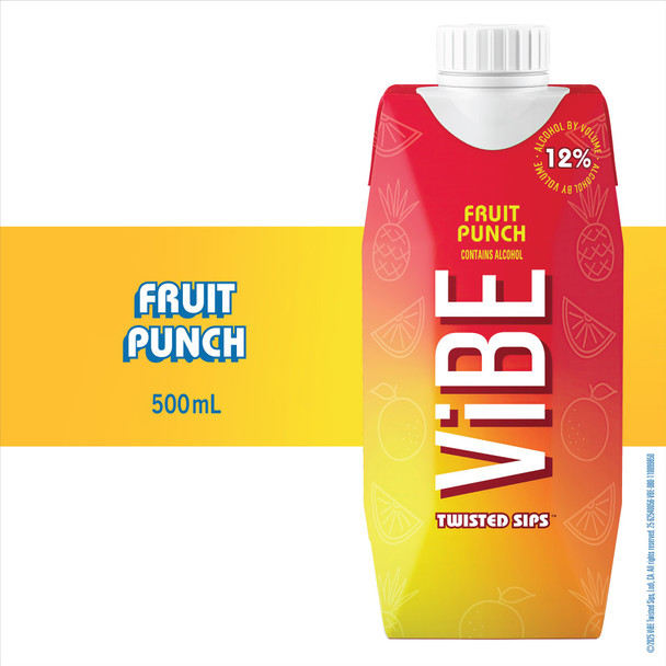 Vibe Twisted Sips Fruit Punch Cocktail - 500 mL - 500ML - Plastic