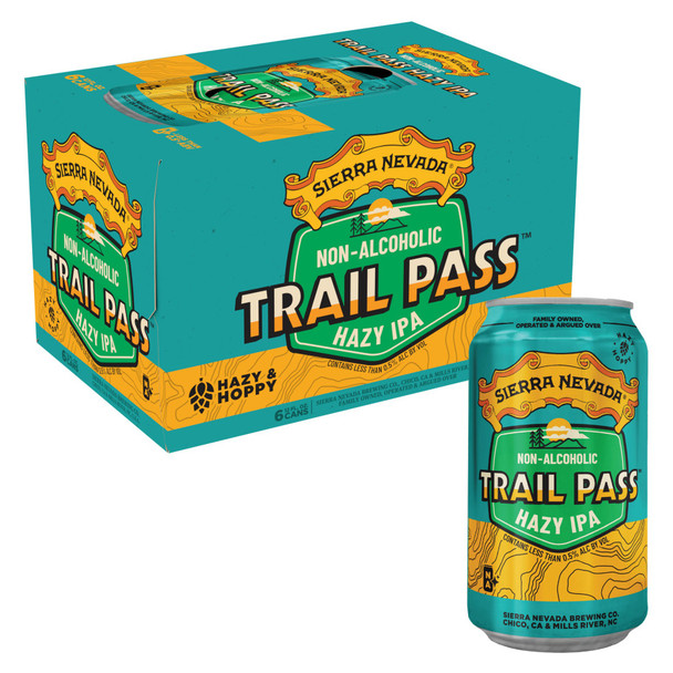Sierra Nevada Trail Pass Hazy IPA Non Alcoholic - 6-PK - Aluminum