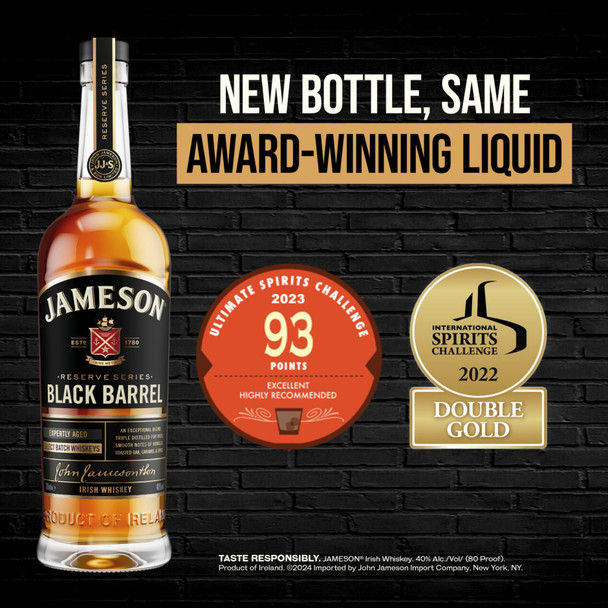 Jameson Black Barrel Irish Whiskey - 375 mL - 375ML - Glass