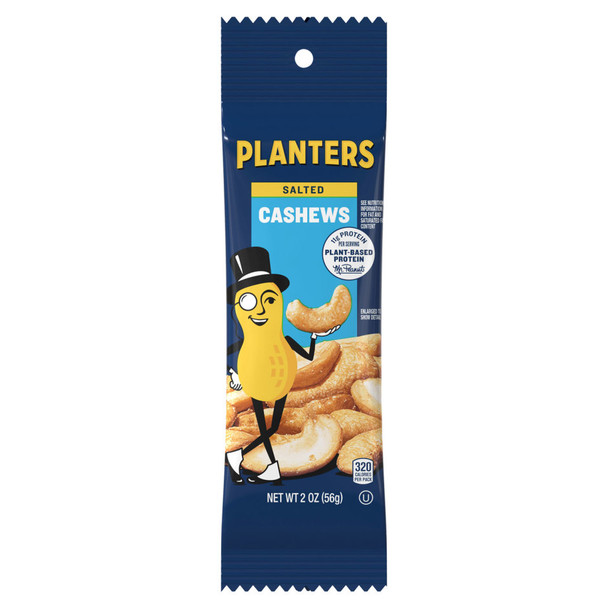Planters Salted Cashews Tube - 2 Oz - 2-OZ