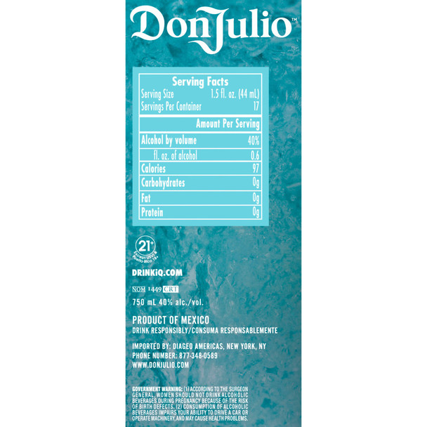 Don Julio Blanco Tequila with Ceramic Cantaritos - 750 mL - Set - Glass