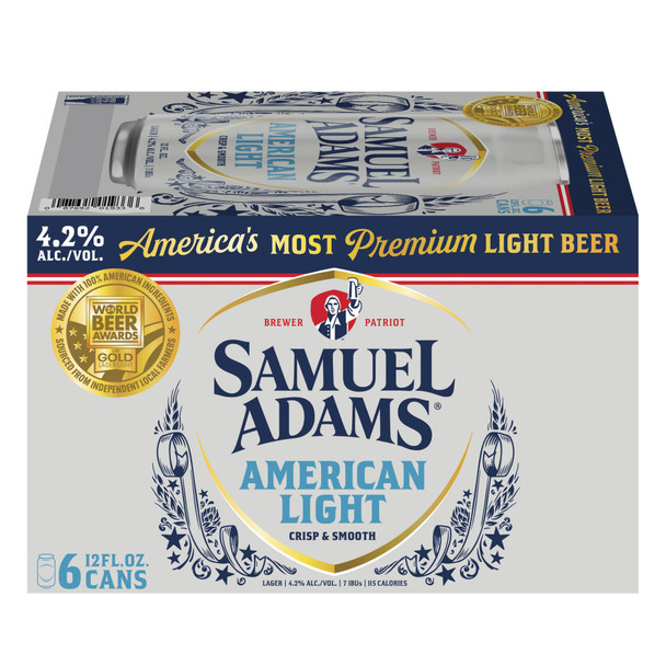 Sam Adams American Light Lager - 6-PK - Aluminum