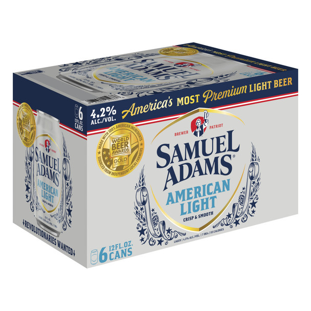 Sam Adams American Light Lager - 6-PK - Aluminum