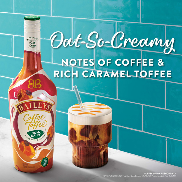 Baileys Coffee Toffee Non Dairy Made With Oat Milk Cream Liqueur - 750 mL - 750ML - Glass