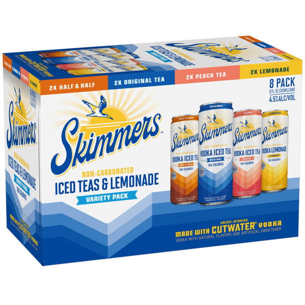 Skimmers Vodka Tea Variety Pack - 8-PK - Aluminum