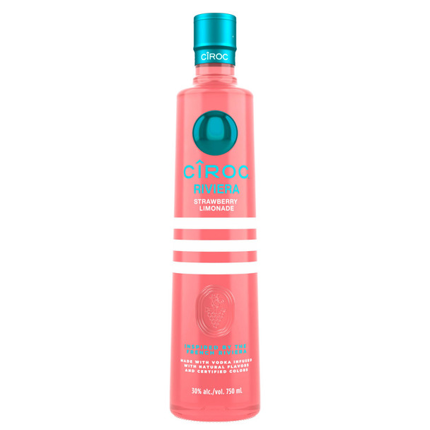 Ciroc Riviera Strawberry Limonade Vodka - 750 mL - 750ML - Glass