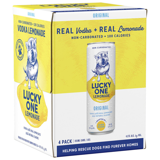 Lucky One Vodka Lemonade - 355 mL - 4-PK - Aluminum