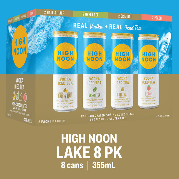 High Noon Tea Lake Variety Pack - 355 mL - 8-PK - Aluminum