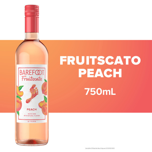Barefoot Fruitscato Peach Moscato - 750 mL - 750ML - Glass