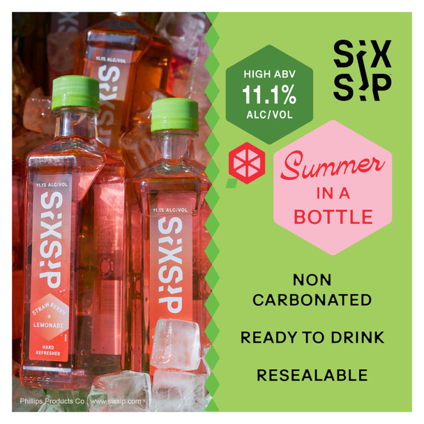 SixSip Strawberry Lemonade Cocktail - 500 mL - 500ML - Plastic