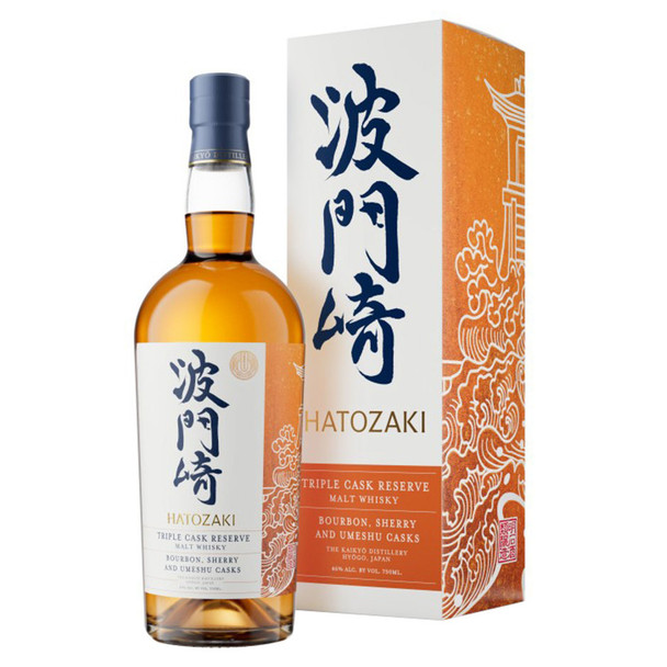 Hatozaki Triple Cask Reserve Maslt Whiskey - 750 mL - 750ML - Glass