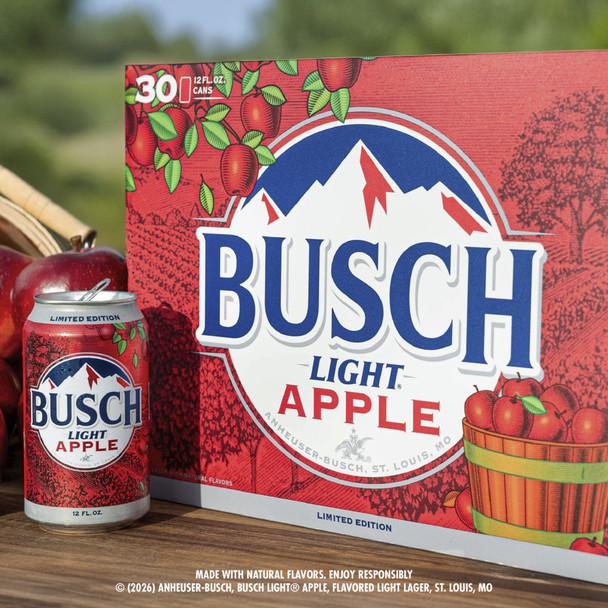 Busch Light Apple - 30-PK - Aluminum