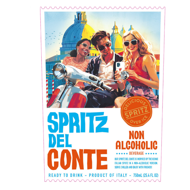 Spritz Del Conte Classico Non-Alcoholic Wine - 750 mL - 750ML - Glass