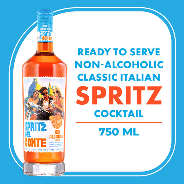 Spritz Del Conte Classico Non-Alcoholic Wine - 750 mL - 750ML - Glass
