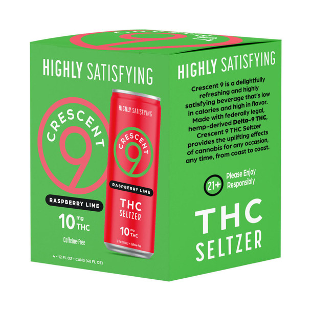 Crescent 9 THC 10mg Raspberry Lime - 4-PK - Aluminum