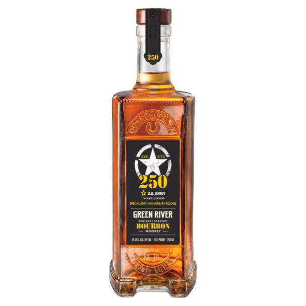 Green River U.S Army 250th Anniversary Bourbon Whiskey - 750 mL - 750ML - Glass