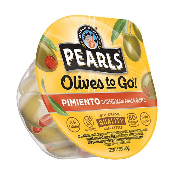 Pearls Pimento Stuffed Manzanilla Olives To Go - 1.6 Oz - 1.6OZ