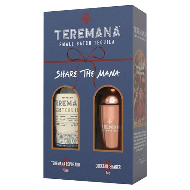 Teremana Reposado Tequila with Cocktail Shaker - 750 mL - Set - Glass