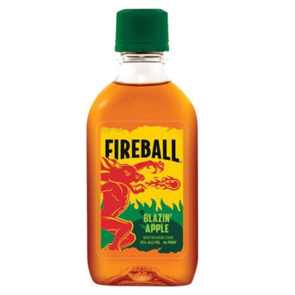 Fireball Blazin Apple Whisky Plastic - 50 mL - 50ML - Glass