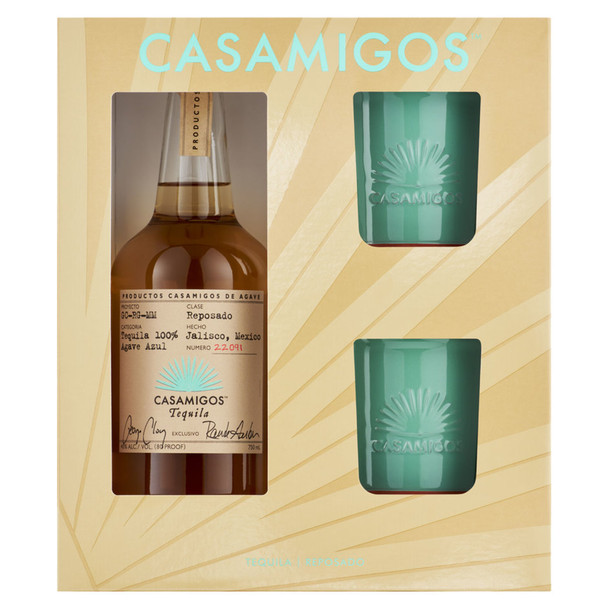 Casamigos Reposado Tequila with Ceramic Tumblers - 750 mL - Set - Glass