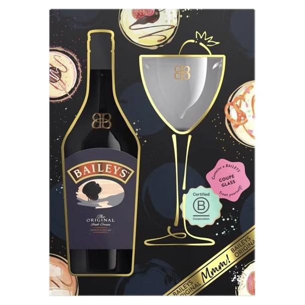 Baileys Original Irish Cream with Coupe Glass - 750 mL - Set - Glass