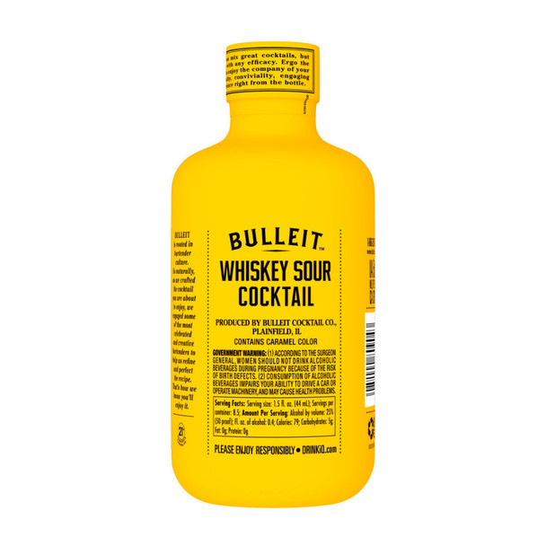 Bulleit Whiskey Sour Cocktail - 375 mL - 375ML - Glass