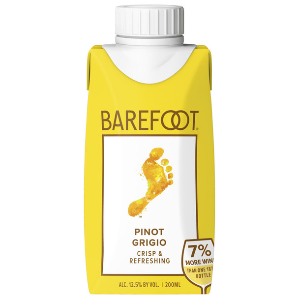 Barefoot Pinot Grigio - 200 mL - 4-PK - Plastic