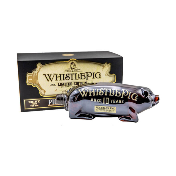 WhistlePig 10 Year Rye Piggy Bank Whiskey - 1 L - 1.0L - Glass