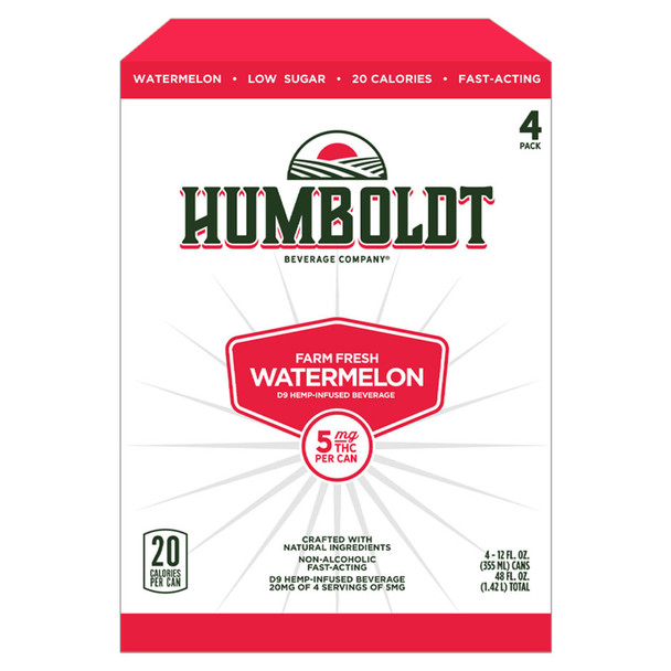 Humboldt D9 THC 5mg Watermelon - 12 Oz - 4-PK