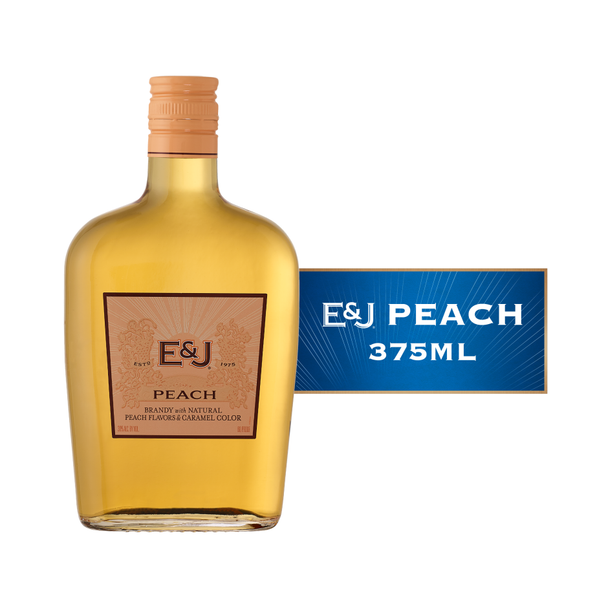 E & J Brandy With Peach Liqueur - 375 mL - 375ML - Plastic