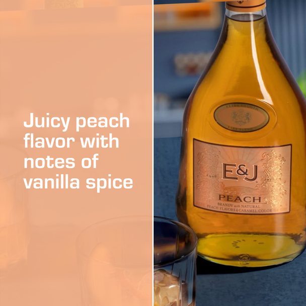 E & J Brandy With Peach Liqueur - 375 mL - 375ML - Plastic