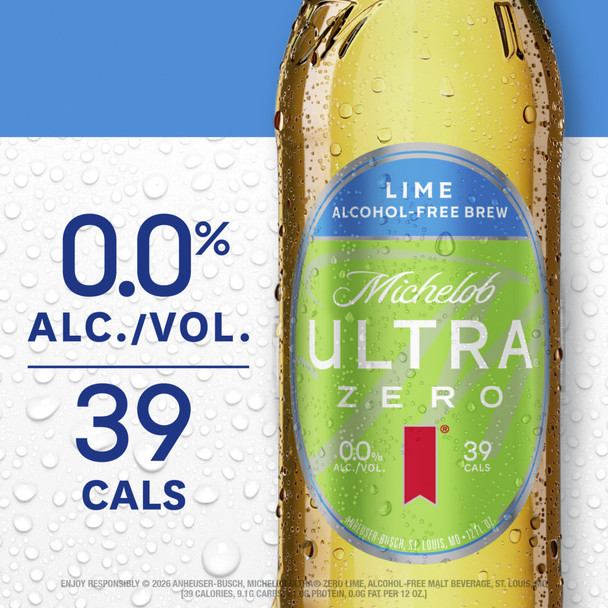 Michelob Ultra Zero Lime - 6-PK - Glass