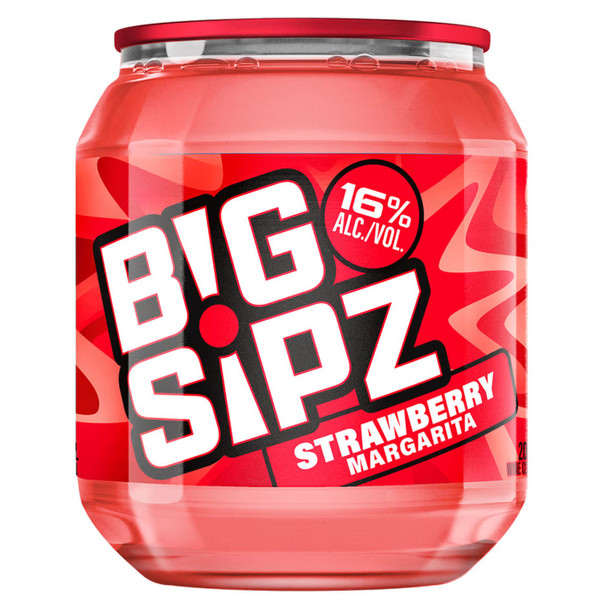 Big Sipz Strawberry Margarita - 200ML - Aluminum