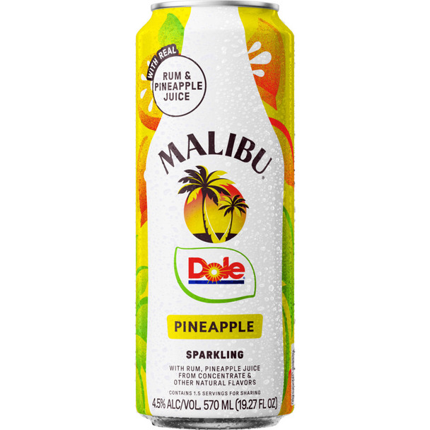 Malibu Dole Sparkling Pineapple - 19.2Z - Aluminum