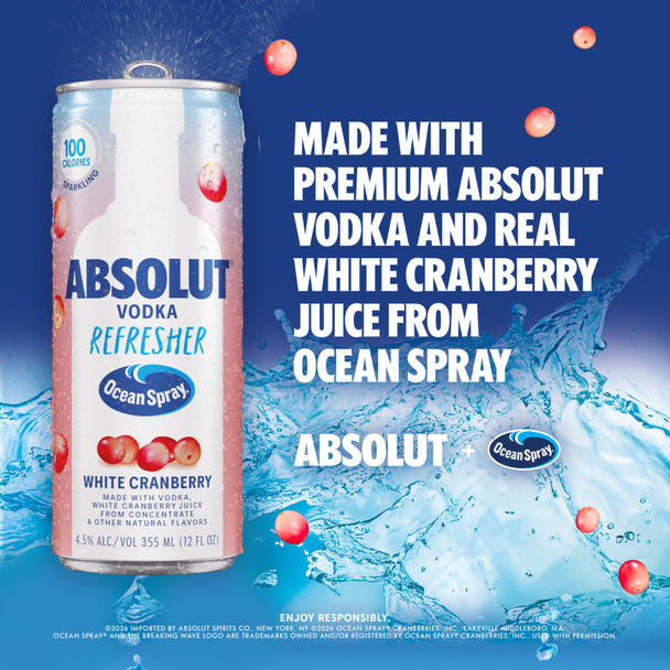Absolut Ocean Spray Refreshers - 8-PK - Aluminum