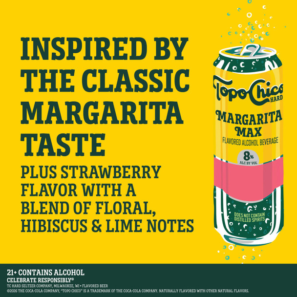 Topo Chico Strawberry Margarita Hard Seltzer - 24OZ - Aluminum