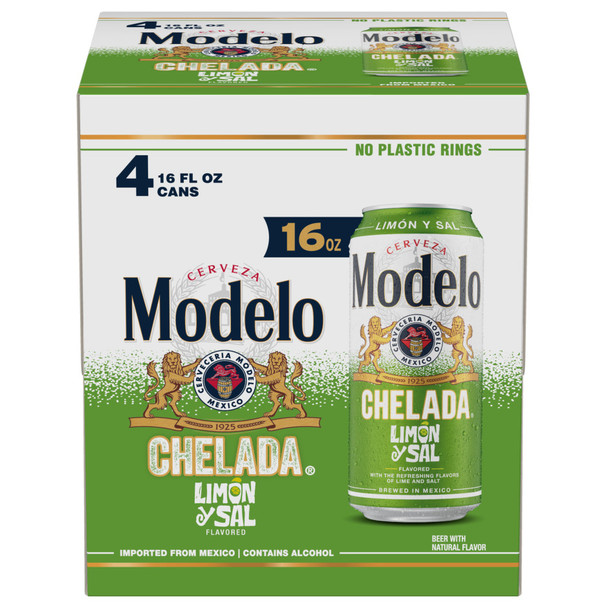 Modelo Chelada Limon y Sal - 4-PK - Aluminum