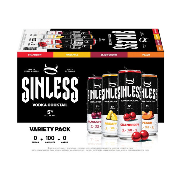 Sinless Vodka Variety - 8-PK - Aluminum