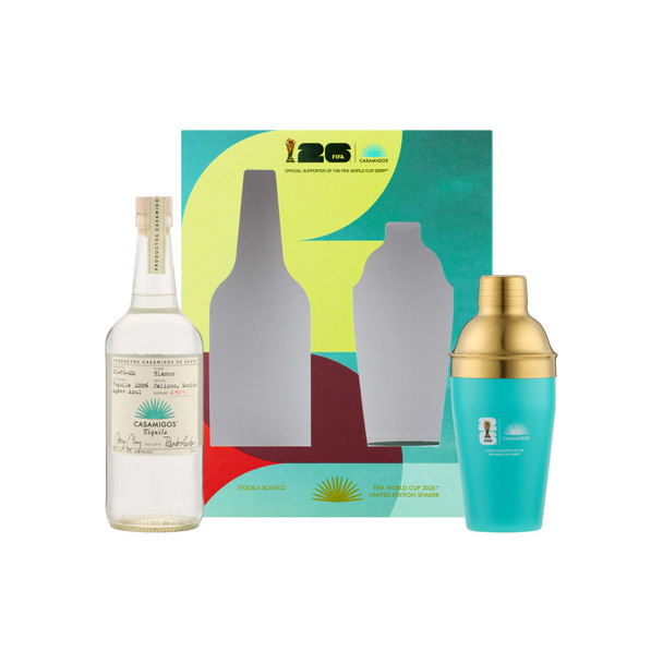 Casamigos Blanco Tequila with FIFA Shaker - 750 mL - Set - Glass