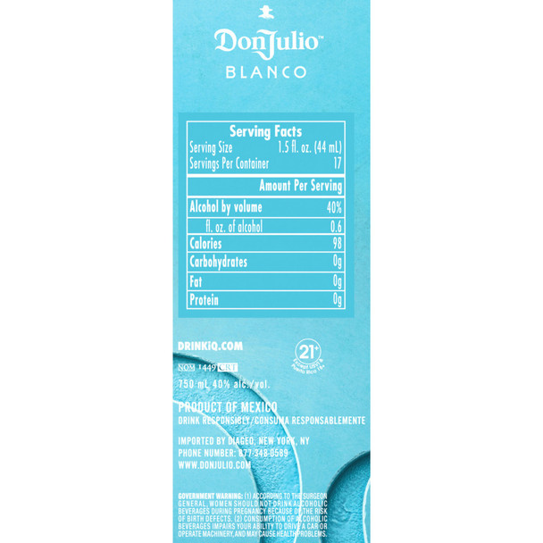 Don Julio Blanco Tequila with Salsa Bowl - 750 mL - Set - Glass