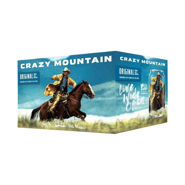 Crazy Mountain Original Lager Non Alcoholic - 6-PK - Aluminum