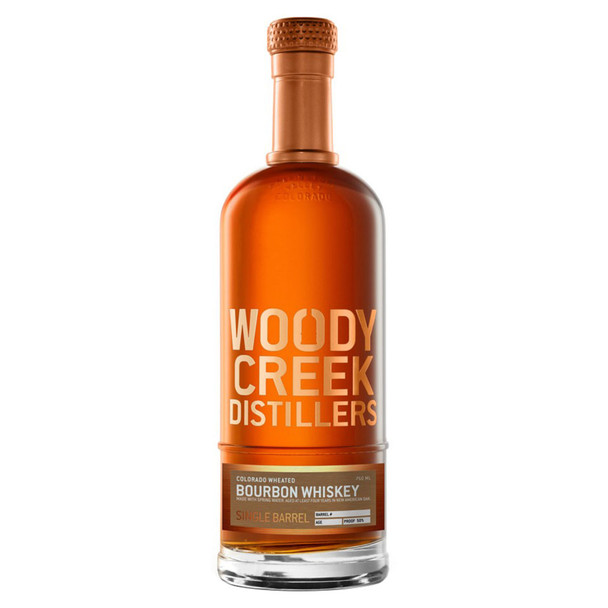 Woody Creek Colorado Wheated Single Barrel Bourbon Autographed by William Macy - 750 mL - 750ML - Glass