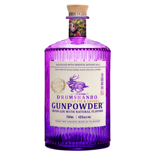 Drumshanbo Gunpowder with Italian Fig & Laurel Gin - 750 mL - 750ML - Glass