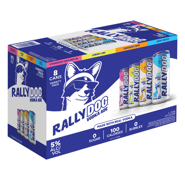 Rally Dog Vodka Variety Pack - 12 Oz - 8-PK - Aluminum